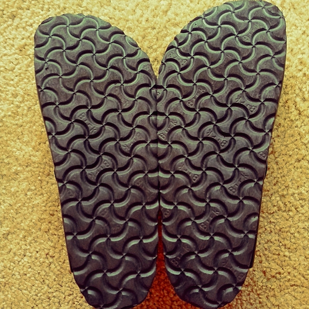 Birkenstock black oiled leather clogs. Sz. 39.